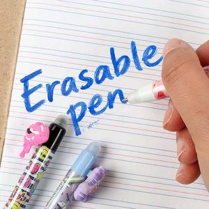 O&Qファッション消せるジェルペン両頭熱転写感熱性プラスチック0.5mm黒/青カスタムロゴオフィス学校 - Product Image 2