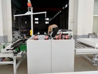 Machine à plastifier PUR automatique pour le travail du bois, panneaux MDF/PVC/multi-couches/en particules, films PET/PETG, papier, plastifieuse double face