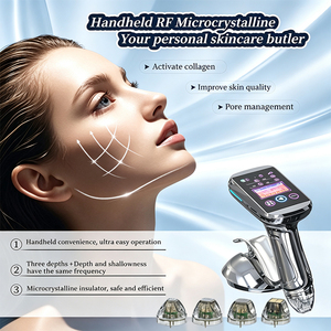 เครื่องมือความงามแบบพกพาสำหรับใช้ในบ้าน ใช้เทคโนโลยี RF Microneedle 4 ขนาดหัวเข็ม สำหรับฟื้นฟูผิวหน้า ลดรอยสิว รอยแตกลาย และการบำบัด - Product Image 1
