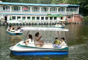 เรือถีบไฟเบอร์กลาส 6 ที่นั่ง พร้อมมอเตอร์ไฟฟ้า สำหรับเล่นน้ำ อุปกรณ์กีฬาทางน้ำ ขาย - Product Image 6