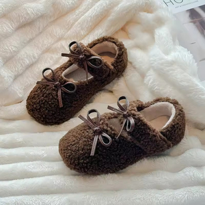 Zapatos Casuales de Felpa para Niños, Zapatos Cálidos de Invierno para Niñas, Pantuflas Antideslizantes para Niños Pequeños - Product Image 2