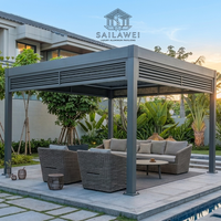 Pergola Bioclimatique Motorisée 4x3m en Aluminium à Lames Orientables Écologique, Étanche, Électrique, pour Villa Moderne et Nature – Offre Spéciale