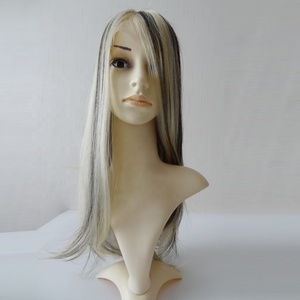 Commercio all'ingrosso 1B/60 # nero con <span class=keywords><strong>platino</strong></span> mette in evidenza cap 13x4 Brasiliani del virgin dei capelli umani di glueless anteriore del merletto parrucca bionda - Product Image 2