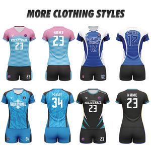 Hoogwaardig, comfortabel en ademend volleybaluniform, professioneel, eigen ontwerp, ademende volleybalset Wv40 - Product Image 4