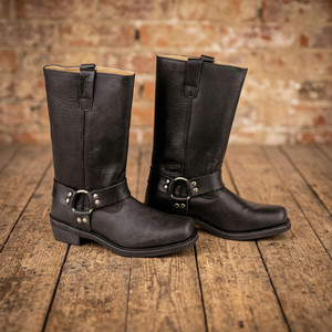 Bottes d'hiver imperméables pour hommes en cuir véritable avec fermeture éclair, mi-mollet, légères, pour moto et motard - Product Image 3