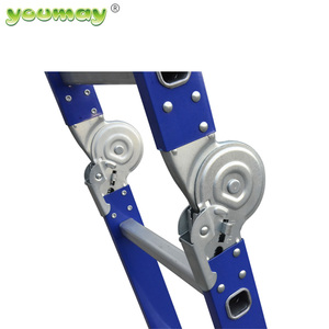 Extension d'échelle à escabeau A Frame 4x3 14 FT Échelle pliante <span class=keywords><strong>de</strong></span> stockage multi-positions antidérapante 330 Lbs Charge <span class=keywords><strong>de</strong></span> sécurité Maison Intérieur Extérieur - Product Image 4