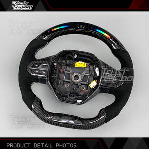 Volant chauffant en fibre de carbone personnalisé avec affichage LED du régime moteur pour <span class=keywords><strong>Peugeot</strong></span> E208, <span class=keywords><strong>308</strong></span>, E308, 408, E408, 4008, 508, E508 <span class=keywords><strong>GT</strong></span> - Product Image 3