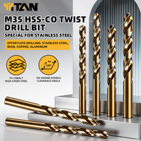 Foret hélicoïdal à tige droite M35 HSS-Co, pour l'ouverture de trous dans l'acier inoxydable, diamètre de coupe 3,1-4,0 mm, longueur extra-longue 200 mm