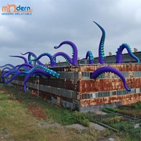 Ballon gonflable pieuvre à tentacules, étanche et facile à installer, durable pour la décoration d'événements extérieurs et de centres commerciaux à Halloween