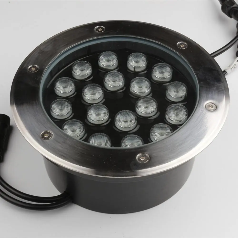 IP65 18W DC24V 방수 라운드 지상 매장 램프 LED 지하 조명