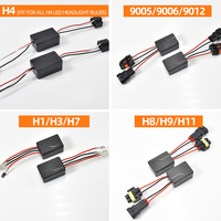 Décodeurs de phares de voiture de haute qualité Ampoules LED H4 H7 H8 H11 9005 9006 H1 H3 Résistance Canbus Annulation d'erreur Adaptateur de faisceau de câbles