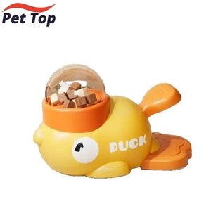 Interactive Pet Food Dispenser Toy, Duck Shape Slow Feeder Puzzle Toy for Dogs <strong>Cats</strong>, Treat Dispensing - Product Image 1