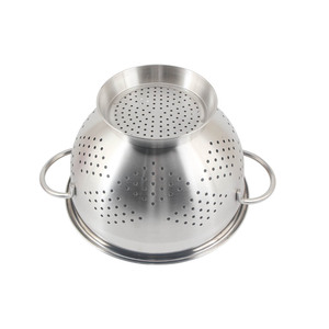 Matte Black Metal <b>Colander</b> for Kitchen 5 Qt Iron <b>Strainer</b> with Wooden Handle Durable Eco-Friendly Modern Tool - Product Image 3