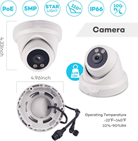Caméra tourelle AI POE 12MP en métal intégral avec détection faciale, double éclairage intelligent et protection périmétrique