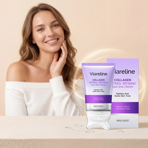 Crème raffermissante pour le cou avec collagène, rétinol et massage par rouleau, hydratation profonde, effet liftant, lissage, soin rajeunissant pour le cou - Product Image 2