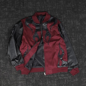 Veste bomber unisexe tendance de style rétro personnalisé, veste de rue, couleur contrastée, marque tendance pour hommes - Product Image 1