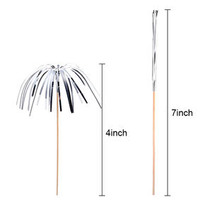 Adornos para cupcakes con diseño de fuegos artificiales, palillos decorativos de aluminio para graduación, decoraciones para pasteles festivos, palillos para comida de 7 pulgadas para recuerdos de fiesta - Product Image 2