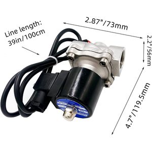 Vanne solénoïde Aomag 3/4 NPT 110V en acier inoxydable normalement fermée pour fontaine à eau - Product Image 2
