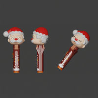 CandyDr Groothandel 4 Stijlen Kerst Lollipop Speelgoed Kerstman Sneeuwpop Rendier Boom Pop-up Snoep Speelgoed voor Kinderen Feestdag Cadeau