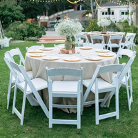 Chaise Wimbledon en résine plastique blanche confortable, capacité d'usine, approvisionnement en usine, chaise pliante blanche pour mariage