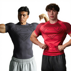 2025 hommes été col rond basket-ball vêtements de sport Logo personnalisé respirant séchage rapide serré Fitness course vêtements de sport vente chaude - Product Image 3