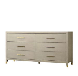 Signora legno oro moderno <span class=keywords><strong>ferro</strong></span> finto Shagreen legno credenza tavolo Buffet con tre porte - Product Image 1