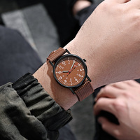 Montre-Bracelet Militaire Sport Lumineuse Homme, Résistante aux Chocs, Simple Bande en Nylon, Quartz, Relogio Masculino