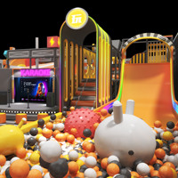 Équipement de jeu intérieur moderne, système de terrain de jeux pour enfants, conception personnalisée, centre commercial, parc d'attractions