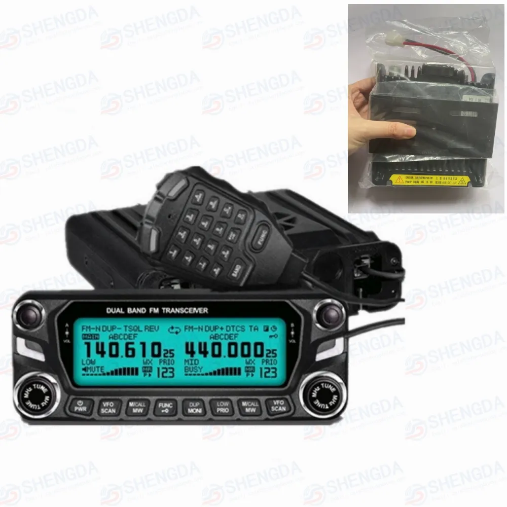 Radio terrestre a lungo raggio 144/430MHz 50W ricetrasmettitore FM 8 colori retroilluminazione LCD Dual Band Mobile Ham Radio