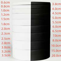 Bande élastique en polyester certifiée OEKO-TEX CQ, 10 mm-70 mm, blanche et noire, vente en gros, bandes élastiques tricotées personnalisées pour vêtements