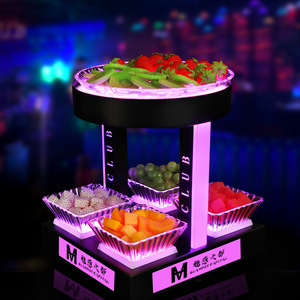 LED Illuminated Fruit Platter Multi Compartment <b>Snack</b> Dish For KTV <b>Bars</b> Club Display Rack - Product Image 3