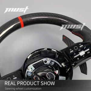 Volant personnalisé en fibre de carbone véritable pour <span class=keywords><strong>Mercedes</strong></span>-Benz, mise à niveau style <span class=keywords><strong>AMG</strong></span> 2018-2023 W167 W205 W213 GT <span class=keywords><strong>63</strong></span> <span class=keywords><strong>Classe</strong></span> <span class=keywords><strong>C</strong></span> <span class=keywords><strong>Classe</strong></span> G GLA - Product Image 4