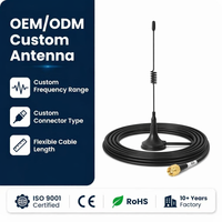 Antena Magnética LoRa de 433MHz, Alta Ganancia 3.5dBi, Omnidireccional Vertical, Conector Roscado para Gateway IoT, Compatible con OEM Personalizado