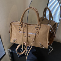 Sac fourre-tout rétro grande capacité pour femme, nouvelle collection automne 2025, tendance, polyvalent, sac à bandoulière de luxe léger