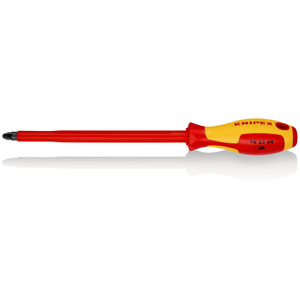 Knipex Industrial Grade Plastic Handle Pozidriv <b>Screwdriver</b> 250mm Insulated for Electricians - Product Image 1
