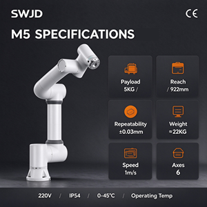 Robot de soudage collaboratif 6 axes 5 kg 922 mm avec vision laser pour la fabrication métallique et la commande de machines MIG TIG dans une cellule de soudage à l'arc - Product Image 2
