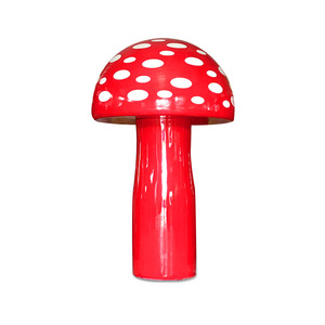 Sculpture de champignon en fibre de verre pour jardin, décoration extérieure, art de pelouse, ornement végétal artificiel, forme irrégulière, autoportant - Product Image 3