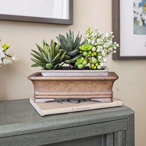 <span class=keywords><strong>Mini</strong></span> vaso per bonsai in argilla viola Zisha, piccolo vaso per fiori fatto a mano in sabbia viola per decorazioni con muschio e micro paesaggi - Product Image 3