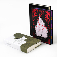 Production de livres à couverture rigide de luxe, papier offset, reliure cousue, estampage à chaud, impression de bordure, ruban, encre écologique à base de soja