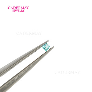 Cadermay Paraiba Blue Yag Loose Gemstones Square Synthetic Lab Created For Jewelry Making - Product Image 2