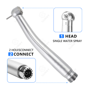 Turbina Dental de Alta Velocidad con Rodamiento Cerámico 280,000-350,000 RPM, Mandril de 2 Orificios con Botón de Presión, Certificación CE, 1 Año de Garantía - Product Image 2
