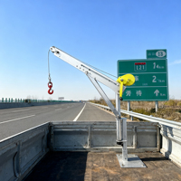 Grue à bras télescopique en alliage d'aluminium avec rotation à 360°, capacité de 400 à 800 kg, équipement de levage pour petits véhicules, fûts d'huile, seaux à miel