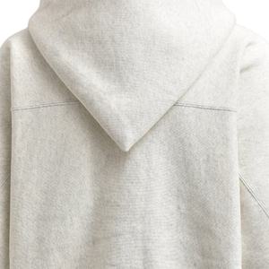 Sudadera con capucha lisa de forro polar grueso y cálido, con botones a presión, estampado en relieve y cordón ajustable - Product Image 5