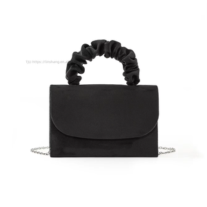 Low Price New Pleated Solid Color Handbag for Women Simple Small <b>Square</b> Bags Single Shoulder Diagonal Cross Hand-Held Dinner Bag - Product Image 1