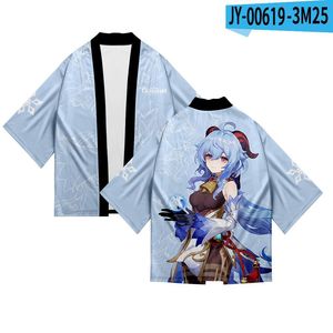 Genshined <span class=keywords><strong>Impact</strong></span> Klee Zhong Li Ke Qing <span class=keywords><strong>Paimon</strong></span> Xiao Cosplay Impression 3D Haori Cartoon Vêtements Anime Kimono Cape - Product Image 3