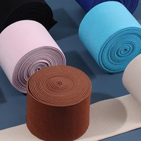 Bande élastique en nylon colorée Koolong SJ003 de 1 à 20 cm de largeur avec logo personnalisé pour sous-vêtements, ceintures élastiques, sacs et vêtements