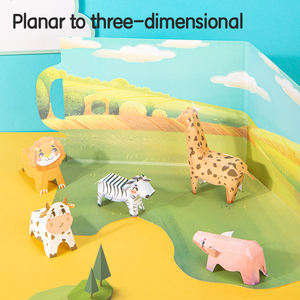 Deli EH782 3D animal en trois dimensions <span class=keywords><strong>origami</strong></span> livre fait à la main <span class=keywords><strong>pour</strong></span> enfants sac de matériel spécial <span class=keywords><strong>pour</strong></span> la <span class=keywords><strong>maternelle</strong></span> jouets de 3 ans - Product Image 4