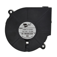 Ventilador DC 7515 75x75x15 mm 5V con Doble Rodamiento de Bolas, Ventilador de Refrigeración por Aire para Uso en Robots Humanoides, Aspas de Plástico, OEM ODM CE ROHS