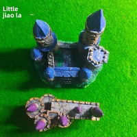 Nouvelles décorations écologiques en résine pour aquarium de bureau, ornements paysagers de château miniature de style européen antique pour aquarium