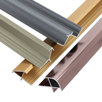 Panel de pared de aluminio personalizado, molde en T para suelo, transición de vinilo laminado, construcción robusta, extrusión de suelo sin costuras, embellecedor de esquina de Metal